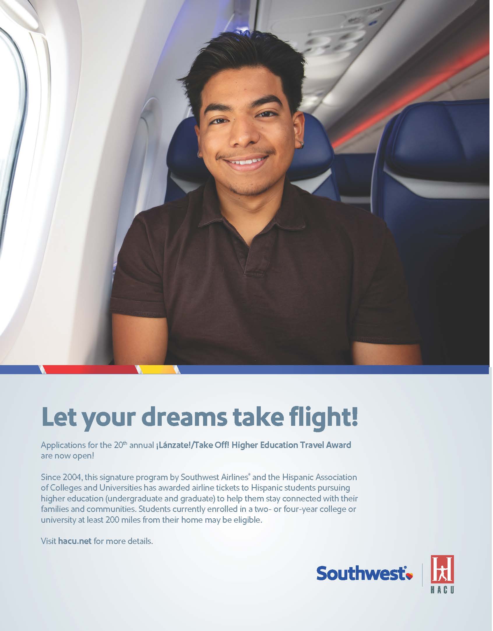 HACU accepting applications for Southwest Airlines Lanzate Travel Award